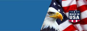 american eagle over american flag