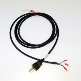 Power Cable, 3 ring terminals to A/C Plug (US), 96″